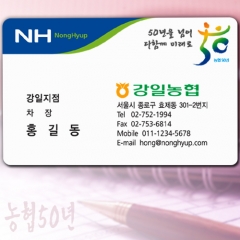 PET명함(화이트/단면)